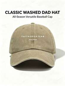 1pc Unisex Letter Printing Vintage Baseball Cap Adjustable Casual Cap Stylish Hiking Hat Perfect For Parties, Sun Protection, And Outdoor Activities. - Multicolor - View 7
