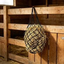 Horse Slow Feeder Hay Net Bag (1pc) - 2.3 X 2.3 Inch Small Mesh Hanging Hay Feeder, Durable Heavy-Duty Rope Woven, Helps Control Feeding Speed And Reduce Feed Waste, Suitable For Horses, Goats, Sheep And Stables, Barns, Farms, Pastures And Outdoor - Black - View 3