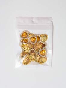 20/35/60/95pcs/Bag Mixed Color, Solid Color Heart-Shaped Rhinestone Decor With Gold Base, Suitable For Phone Cases, Bags, Shoes, Clothing Accessories And Jewelry Making DIY Crafts, Multiple Colors Available - Heart-shaped Diamond - View 38