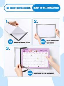 1 Set Magnetic Self-Discipline Checklist Self-Study Framework, Self-Adhesive Magnets, Suitable For Refrigerator And Wall, Ideal For Students To Plan Daily Learning Goals And Adjust Monthly Schedules - Set - View 5