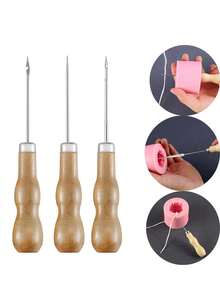 أداة ثقب الشموع DIY ذات ثقب دائري مخروطي، مثقاب يدوي كروشيه مع قالب سيليكون، أداة مساعدة عملية صغيرة لثقب الشموع من الخشب - تتوفر عدة موديلات - مشاهدة 5