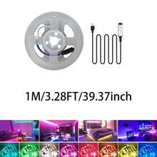 1pc USB 5V RGB LED Strip Lights, 3-Key Inline Controller, Self-Adhesive, Cuttable, Multi-Mode Color Changing LED Light, For TV Backlight, Bedroom, Gaming Room, Holiday & Party Decor - 3Key RGB - View 8