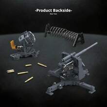 REN ZAI 1:35 Scale Military Building Block Set - 2 Models 346 Pieces - Searchlight/Flak37 Anti-aircraft Gun [Bagged] 346pcs - View 5