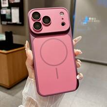 Magnetic Skin-Feel Phone Case Compatible With IPhone 11 12 13 14 15 16 Pro Max 17 17 Pro Max 18 18 Pro Max - Cherry Red - View 2