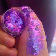 1pc Red Aurora Brocade Opal Powder, Ethereal Gradient Iridescent Dichroic Glitter, Spring/Summer Popular Color Mirror Powder - Multicolor - View 5