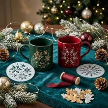 9 Snowflake Stencils For Christmas Crafts – 4x4 Inch Stencils Featuring 9 Snowflake Designs For Handmade Christmas Ornaments, Home Decor, Embroidery, Wall Art, And Painting - Sets - View 5