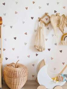 3pcs PVC Wall Stickers, Modern Heart Pattern Home Decor Wall Decals, Stickers, Wall Decals, Home Decor Supplies, Spring Decoration Refresh Home, Decorative Stickers Gift Birthday Graduation - Multi-color - View 5