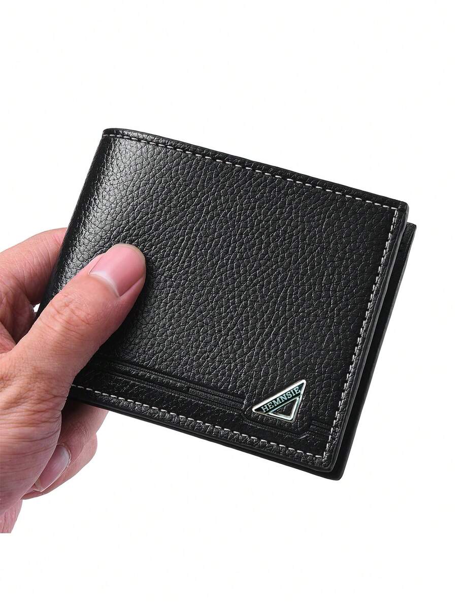 SHABILI New Men's Short Wallet, Youth Fashion Plaid Horizontal Soft Wallet With Large Capacity And Multiple Card Slots