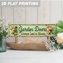Papan Nama 2D Datar - Gaya Vintage, Menampilkan Desain Datar 2D dengan Pola Bunga dan Kutipan Inspiratif, Sempurna untuk Meningkatkan Estetika Taman, Ruang Tamu, Kafe, dan Area Luar Ruangan, Sangat Cocok untuk Dekorasi Musim Semi dan Musim Panas (Gaya Acak) - A - View 6