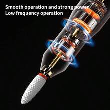 可攜式 2 合 1 新款美甲護理套組：專業美甲磨甲機與 UV/LED 美甲燈，可完成美甲護理與固化過程，電動美甲修甲組，合金機身，專業美甲磨甲機 USB 充電 1200mAh 長效續航 - 彩色 - 查看 6