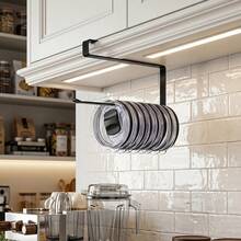 No-Drill Under-Cabinet Paper Towel Holder, Hanging Kitchen Paper Towel Roll Rack, Over-Cabinet Paper Towel Storage Rack, Space-Saving Cabinet Mounted Paper Towel Holder, Creative Mother's Day Gift - Multicolor - View 2