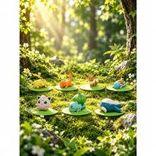 Miniso INISO Pokemon Sleepy Forest Character Ornament With Leaf Base, Random 1 Style Sent For Desk Shelf Display, Birthday Christmas Gift - Style 1 - View 11