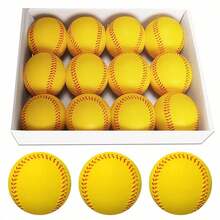 20pcs Mini Foam Sports Balls - 6cm White Baseballs, Suitable For Party Games, Relaxation, Sports Theme Decor - Multicolor - View 6