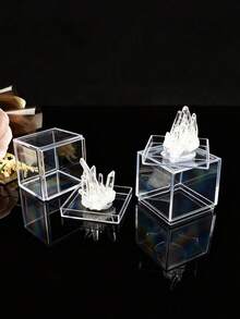 Natural White Quartz Crystal Cluster Mineral Specimen, Crystal Ornament, Home Desktop Decor, Creative Science Education Collection Gift - Crystal Cluster Specimen Box - View 5