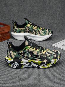 Chaussures de course pour femmes, tige en tissu minimaliste, semelle EVA haute élasticité, unisexe, chaussures de tennis de sport pour un usage quotidien décontracté - Vert armée - Voir 6