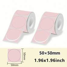 2 Rolls New Colorful Thermal Paper, 3cm Round Adhesive Thermal Label Paper, Suitable For DIY, Name Labels, Gift Wrapping, Compatible With M200/M210/M110/M3/M120/M108/P50/P80/P1/P2 Label Printers - 3cm Round - View 9
