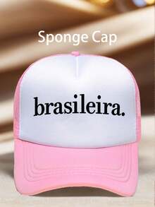 1pc Men Hat 'brasileira.' Printed Hats For Men Adjustable Design UV Protection Perfect For Outdoor Trips, Everyday Wear, Beach Parties, And Sports. - Multicolor - View 5