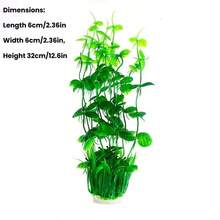 1pc Green Artificial Aquarium Plant, Plastic Fake Fish Tank Grass Decoration With Weighted Base, 20cm Realistic Water Plant, Suitable For Fish Tank, Turtle Tank Landscape, Easy To Clean - Happy Aquarium - View 14