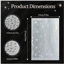 5pcs Hot Fix Rhinestone Transfer (Color Gradient) Glitter Crystal Heat Transfer Rhinestone Patches, DIY Heat Transfer Rhinestone Appliques For Clothing And Crafts - 5PCS 24CM*15CM Rhinestone Stickers - View 2