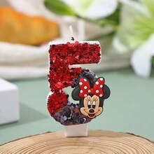 1pc Shiny Cartoon Style Theme Birthday Cake Number Candle 0-9, Blue And White, Cartoon Style Combination Celebration Handmade Independent Decoration Creative, Suitable For Birthday Party, Holiday Party Decoration, Wedding Arrangement, Unisex - Multicolor - View 14