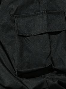 Vancamel Pulse Celana Panjang Olahraga Pria Gaya Fungsional untuk Aktivitas Luar Ruangan, Celana Panjang Kasual Serbaguna Warna Polos Minimalis dengan Desain Saku Besar - Hitam - View 5