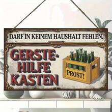 Cross-Border Hot-Selling Wooden Craft Vintage Style German Wooden Sign Hanging Decoration Home Indoor Wall Decor - Multicolor - View 3