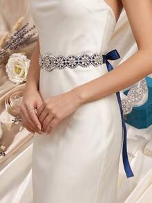 1 buah Sabuk Pengantin Berkilau dengan Rhinestone dan Pita Kristal untuk Gaun Pengantin, Pesta Prom & Aksesori Kostum Halloween - MultiWarna - View 4