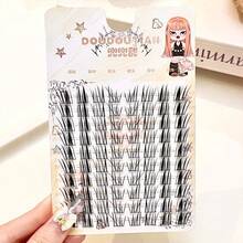 DOUDOUTIAN 48/80 Clusters Segmented Mermaid Winged False Lashes, Thick Slender Cold Elegant Look, 8-12mm Camera Ready Lashes For Shooting & Cosplay - C - View 6