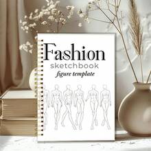 Fashion Sketchbook - Professional Fashion Sketch Notebook, Design Clothes Like Professional Designers And Illustrators, High-Quality Paper, Multiple Fashion Figure Templates (Pen Not Included) - Single Piece - View 6