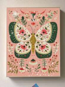 1 DIY Full Diamond Mosaic Diamond Painting, Butterfly Flower Pattern, 5D Hand-Made Diamond Painting Crafts, Suitable For Home Decoration. - A - View 8