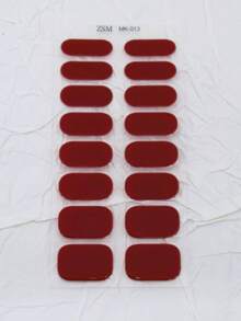 Gel Nail Strips, Nail Gel Stickers Work With Any UV Lights, Long-Lasting Nail Wraps, Stick On Nails For Women Easy To Apply & Remove - Red - View 6