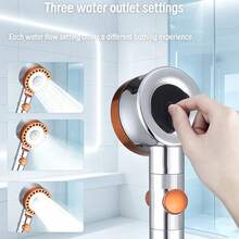 Handheld Shower Head With Switch, 3 Spray Modes, Adjustable Water Flow For Bathroom Hair Washing - Shower Head - View 3