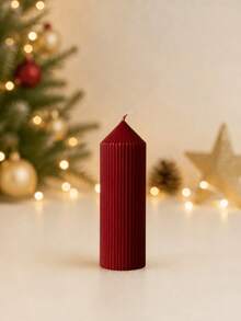 4pcs Gift Box Set Roman Column Beige Scented Candles, Smoke-Free Aromatic Candles, Burn Time Up To 72 Hours, Includes Fragrance, Pointed Cylindrical White Candles, Suitable For Home Decor - Fine-toothed Pointed Tip - View 17