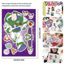8pcs DIY Sticker Set, Fun Educational Puzzle Stickers, Rich Patterns For Hands-On Interactive Craft Creation, DIY Craft Material, Classic Cartoon Character Designs, Vibrant Colors, Easy To Use, Suitable For Planner Decoration, Scrapbook Creation, Daily Small Gifts, Birthday Presents, Holiday Gifts - Multicolor - View 3