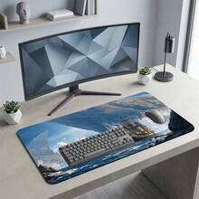 Ocean Wave Sailing Ship Gaming Mouse Pad, Non-Slip Rubber Desk Mat, Smooth Surface Suitable For Computer Laptop Office Home, Ocean Abstract Decor, Back To School Supplies - A - View 7