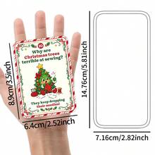 21Pcs Christmas Joke Cards, 2.5*3.5inch Hilarious Q & A Cards With Fun Christmas Puns, Perfect Christmas Lunch Box Notes, Advent Calendar Fillers, Christmas Party Game Props, Gift Bag Inserts And Family Holiday Interactive Activities - A - View 3