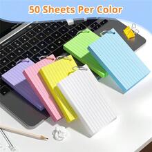 300pcs 3x5 Inch Colorful Index Cards, Ring Hole Punched Lined Study Cards, Suitable For School, College And Home Note-Taking - one-size - View 4