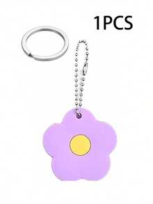 5/1pc Cute Flower Key Cover, Contrast Color Design, Cute Floral Cartoon Silicone Key Cover, Decorative Key Identification Protection Cover, Women's Keychain Accessory, Small Gift For Sisters, Lovers, Friends, Perfect Gift For Her - View 14