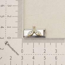 1PC Stainless Steel Italian Modular Bracelet Charm, Enamel Cute Butterfly Heart & Flower Pendant, DIY Bracelet Jewelry Making Supplies - 0.9x2cm Module - View 16