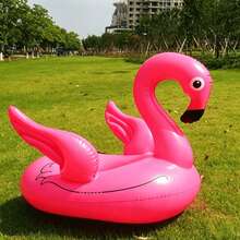 Flotador inflable para nadar, flotador de piscina con forma de animal de dibujos animados (estilo aleatorio), flotador inflable de piscina, artículos esenciales de playa, flotador de piscina - Rosa Fucsia - Ver 10