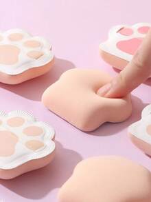 4/2pcs Cat Claw Sponge Puff, Cotton Soft Puff, Reusable, Suitable For Face, Foundation Make-Up And Concealer Mixing Tools, Multi-Purpose Dry/Wet Use, Makeup Tools - Multicolor - View 4
