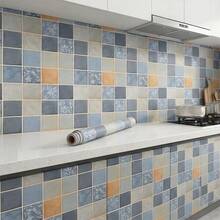 1 Roll Moroccan Vintage Tile Peel And Stick Wallpaper, Self Adhesive Waterproof Oilproof Kitchen Backsplash Contact Paper, Bohemian Geometric Tile Sticker, Removable Heat Resistant Countertop Cabinet Wall Decor Stickers For Bathroom Renovation - 1PC - View 15