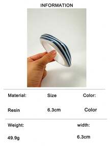 1pc/Vintage Retro Style Resin Rainbow Horizontal Striped Wide Bracelet, Suitable For Women's Daily Commute, Dopamine Outfit Jewelry Gift - Multicolor - View 17