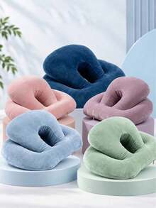 2/1pc Minimalist U-Shaped Neck Pillow, Double-Sided Design For Comfortable Head And Neck Support, Suitable For Travel, Office And Home Relaxation, Fashionable And Versatile, All-Season Use - Multicolor - View 7
