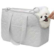 1pc Premium Fashion Breathable Pet Carrier, Crossbody Dog & Cat Backpack, Portable Cat Backpack Bicycle Trailer, Detachable Shoulder Strap, Portable, Suitable For Cats, Small Dogs, Rabbits And Other Small Pets Weighing 7–15 Lbs, Breathable Mesh Lining, Multi-Purpose Pockets, Portable Travel Picnic Bag, Polyester Fiber Travel Bag, With Zipper Closure, Suitable For Luggage, Suitable For Car And Outdoor Use, Cat Carrier Cat Backpack - White - View 11