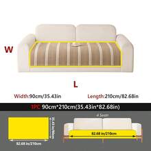 1Pc Anti-Scratch Striped Sofa Pad, Textured Woven Couch Cover, Pet-Friendly Non Slip Sofa Protector For Home Decor - Multicolor - View 36