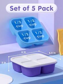 Portable Food Container With Cartoon Embossed Design, Sealed Storage Container For Home Casual Meals, Suitable For Banquets, Weddings And Daily Family Use, Oven And Microwave - Multicolor - View 5