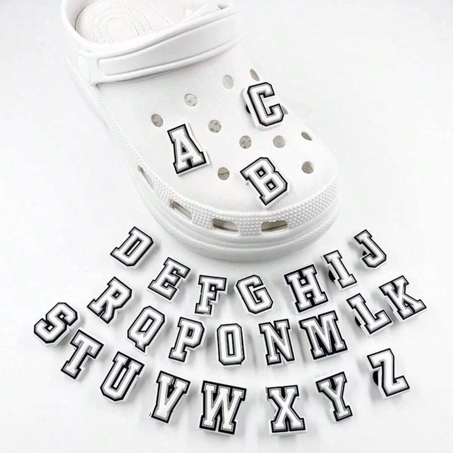 DIY Letter Shoe Charms Decoration 0-9# Number ABC-Z Heart Shape, Suitable For Clogs And Sandals, Colorful PVC Material, Can Be Used For Bracelets, Shoes Decoration, Birthday Party Small Gifts - Multiple Styles - View 1
