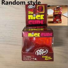 1pc Nice Cube Soda Squeeze Cube, Shiny Sequin Translucent Jelly Stress Relief Hand Toy, Window Box Packaging, Beverage Lover & Adult Stress Relief Gift Desktop Collectible Decor - Multicolor - View 3