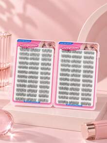 ACE Glue-Free Removable Segmented False Eyelashes, Natural-Looking Upper Lashes, Large Capacity 12 Rows Self-Adhesive Clusters - View 3